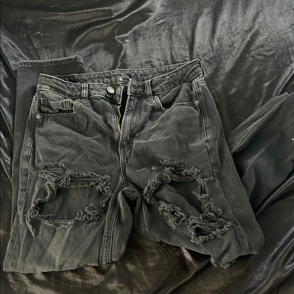 American Girl Black Distressed Skinny Jeans